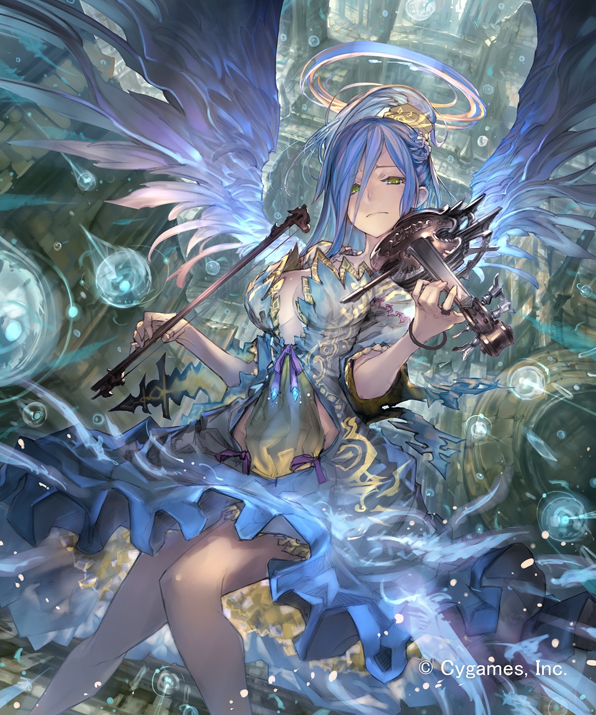 cleavage, kagawa_taro, no_bra, shingeki_no_bahamut, wings