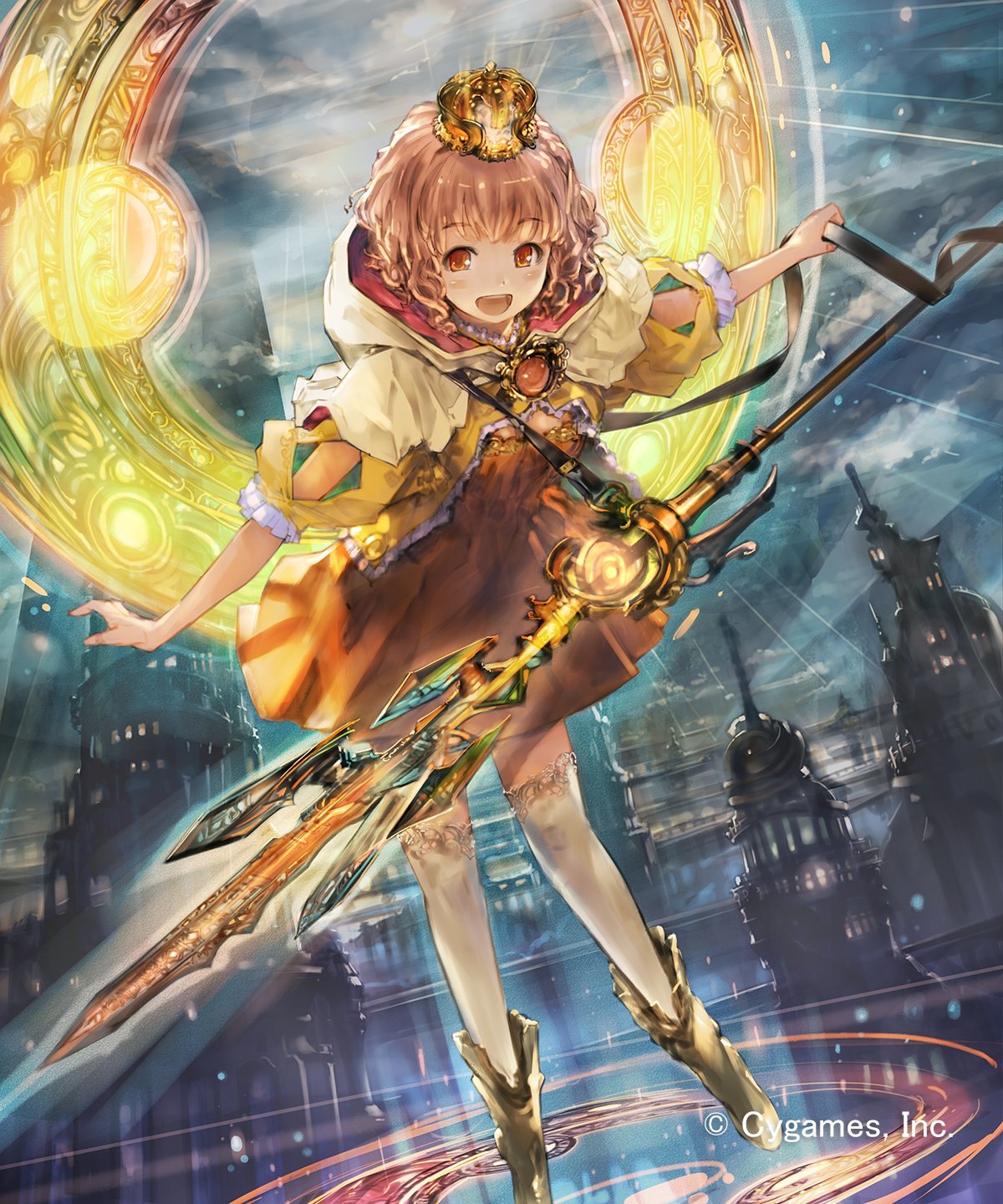 dress, kagawa_taro, shingeki_no_bahamut, thighhighs, weapon