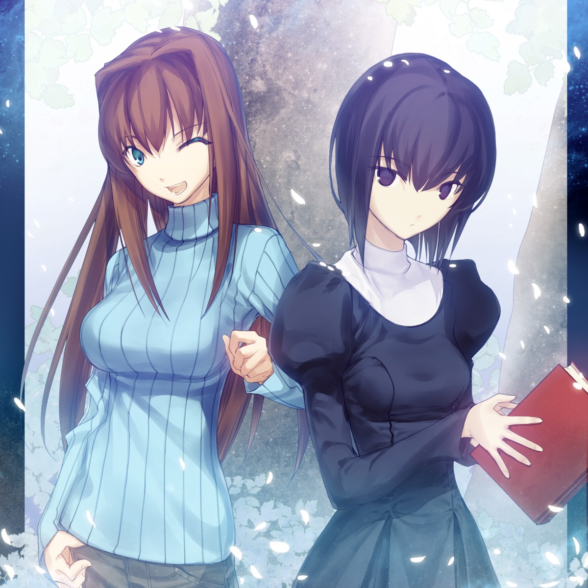 aikura_chihiro, aozaki_aoko, dress, kuonji_alice, mahou_tsukai_no_yoru, sweater, type-moon