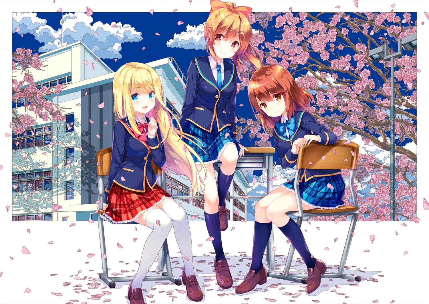 chloe_lemaire, girlfriend_(kari), ohara_tometa, qp:flapper, sakura_koharu, sakurai_akane_(girlfriend), seifuku, shiina_kokomi