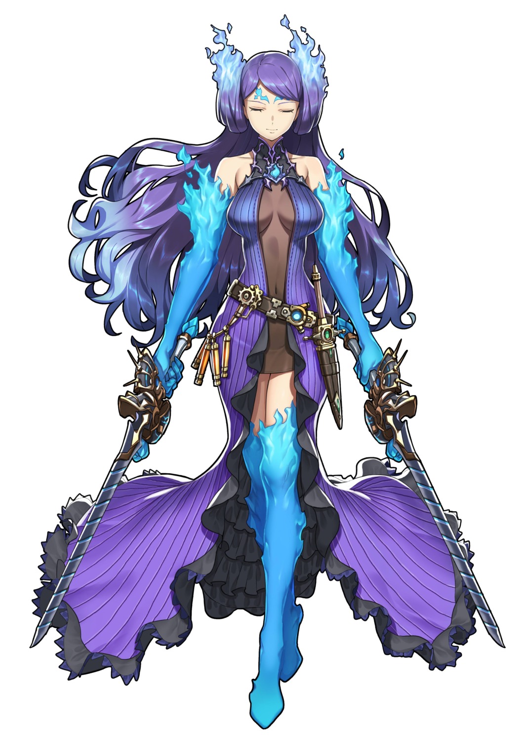 dress, duplicate, kagutsuchi_(xenoblade_2), monolith_soft, nintendo, saitom, sword, thighhighs, xenoblade_(series), xenoblade_2