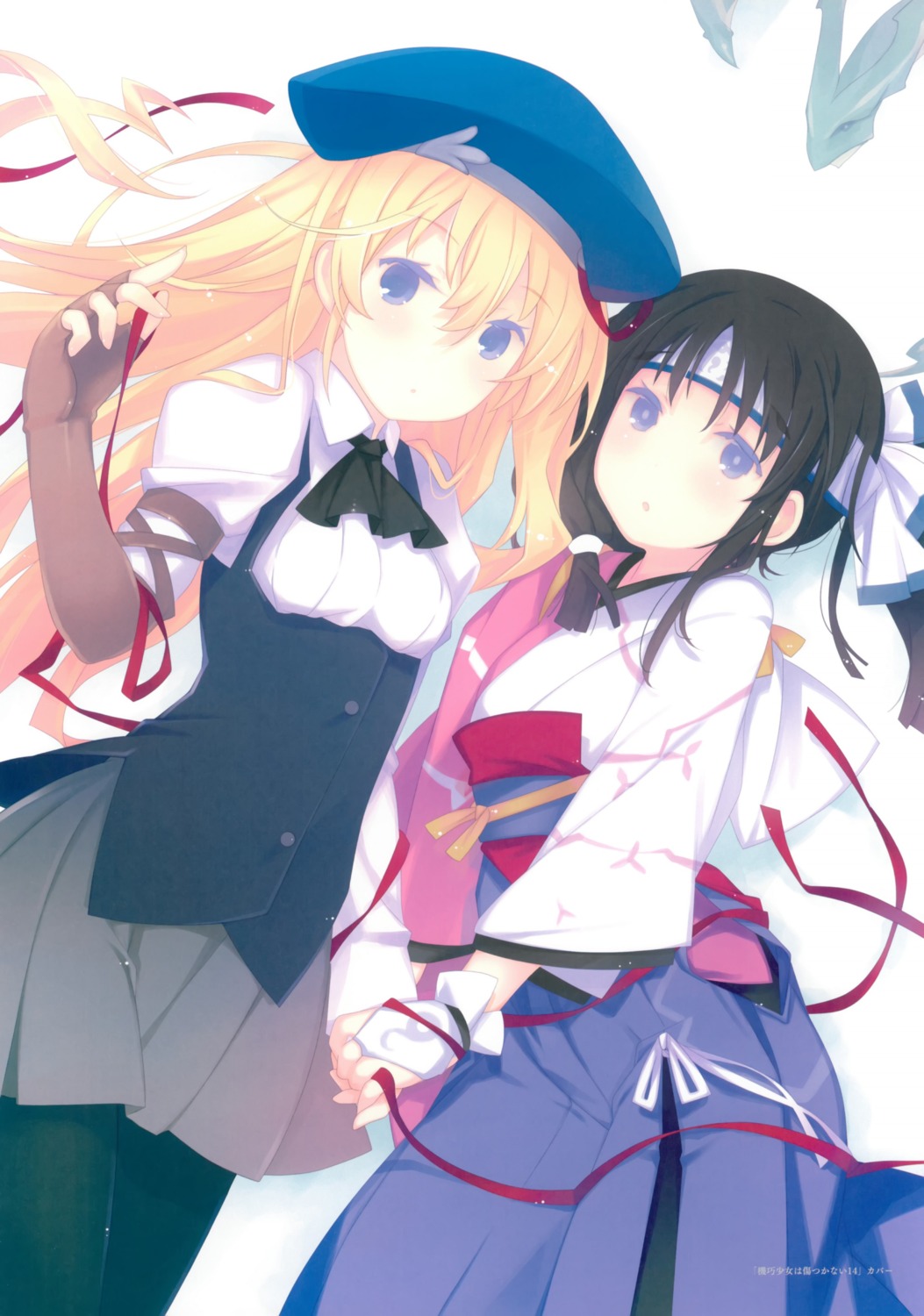 charlotte_belew, domon_hinowa, japanese_clothes, machine-doll_wa_kizutsukanai, monster, pantyhose, ruroo, seifuku