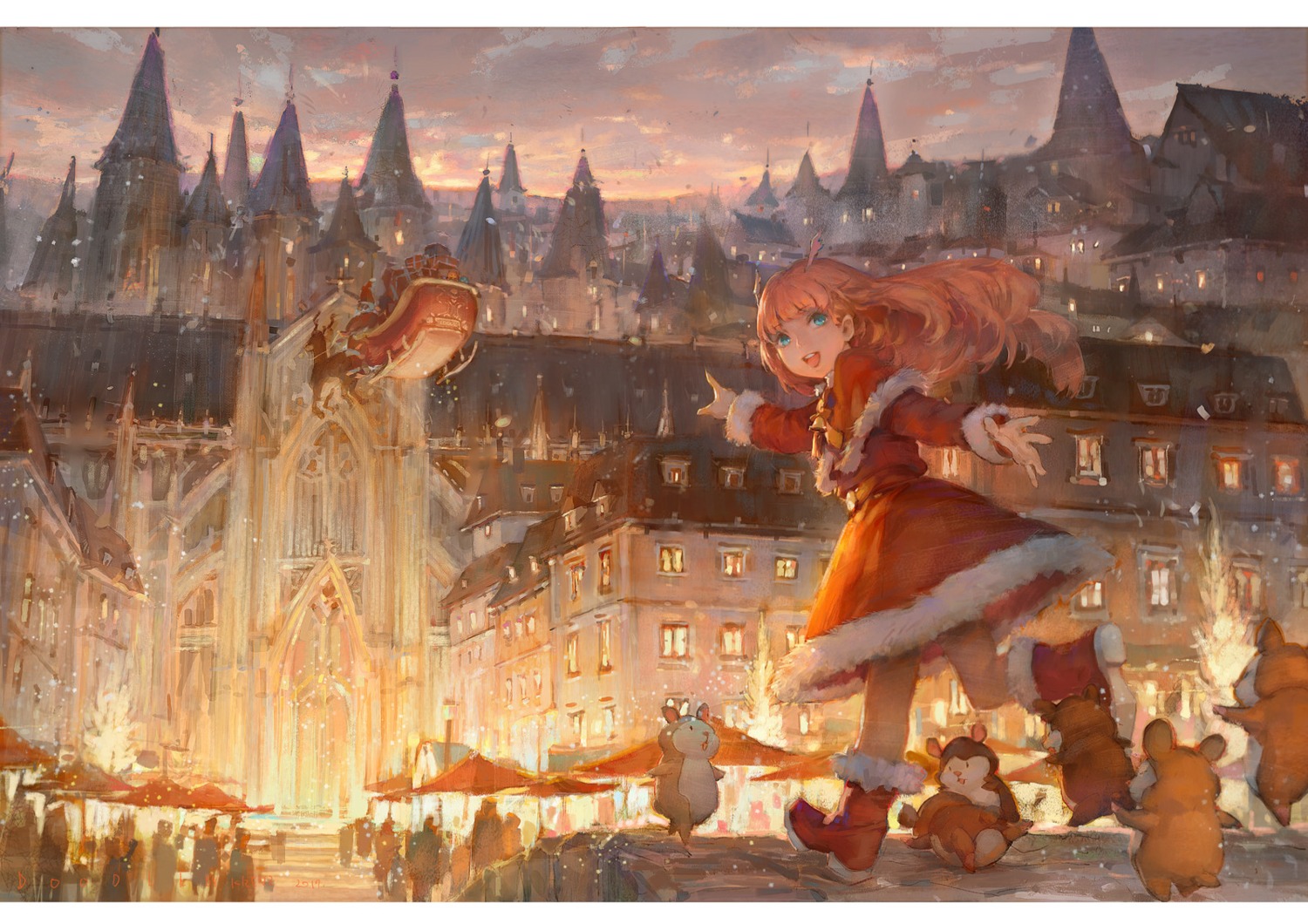 christmas, dress, krenz, landscape