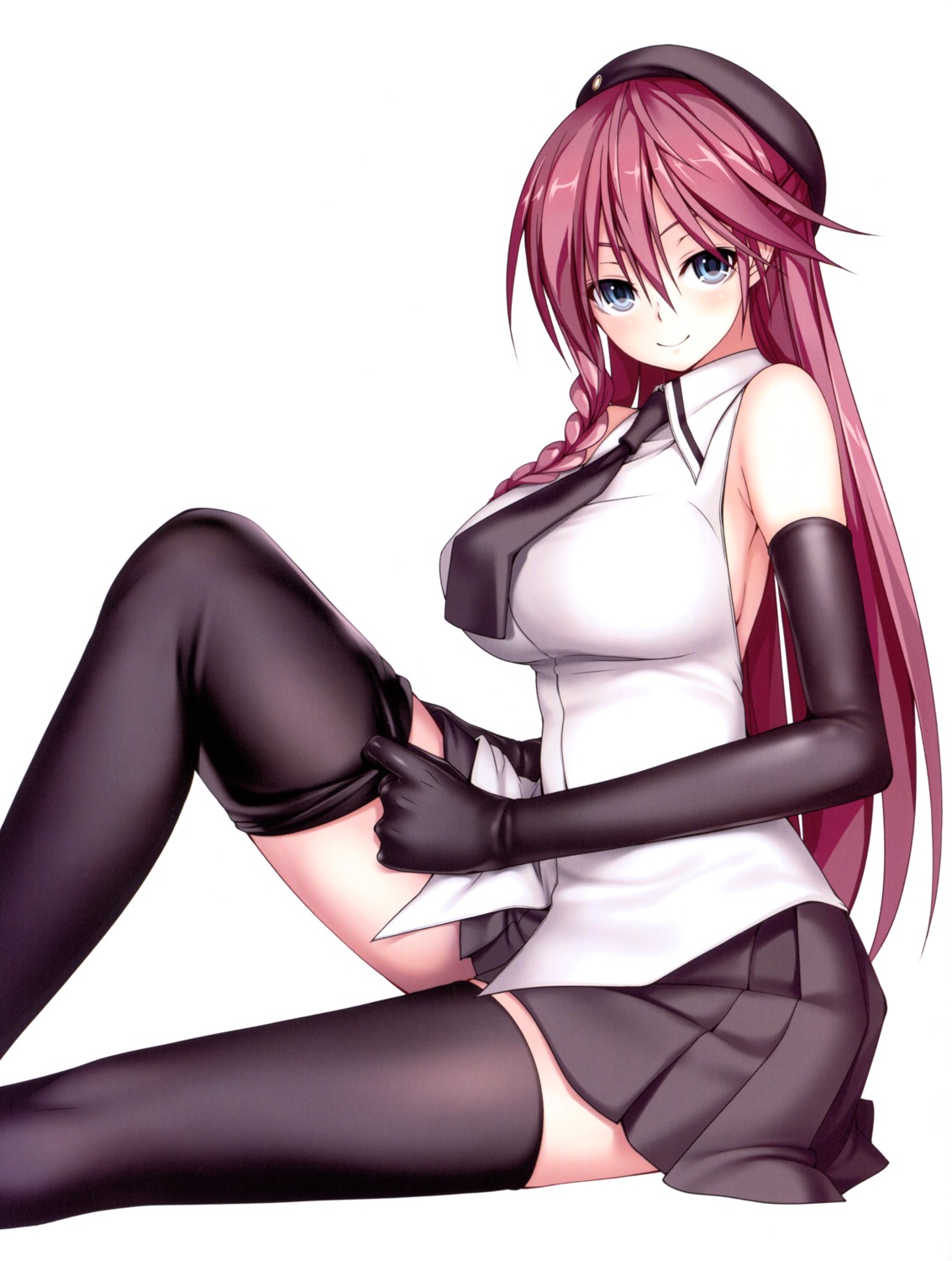 asami_lilith, nao_akinari, screening, thighhighs, trinity_seven, undressing