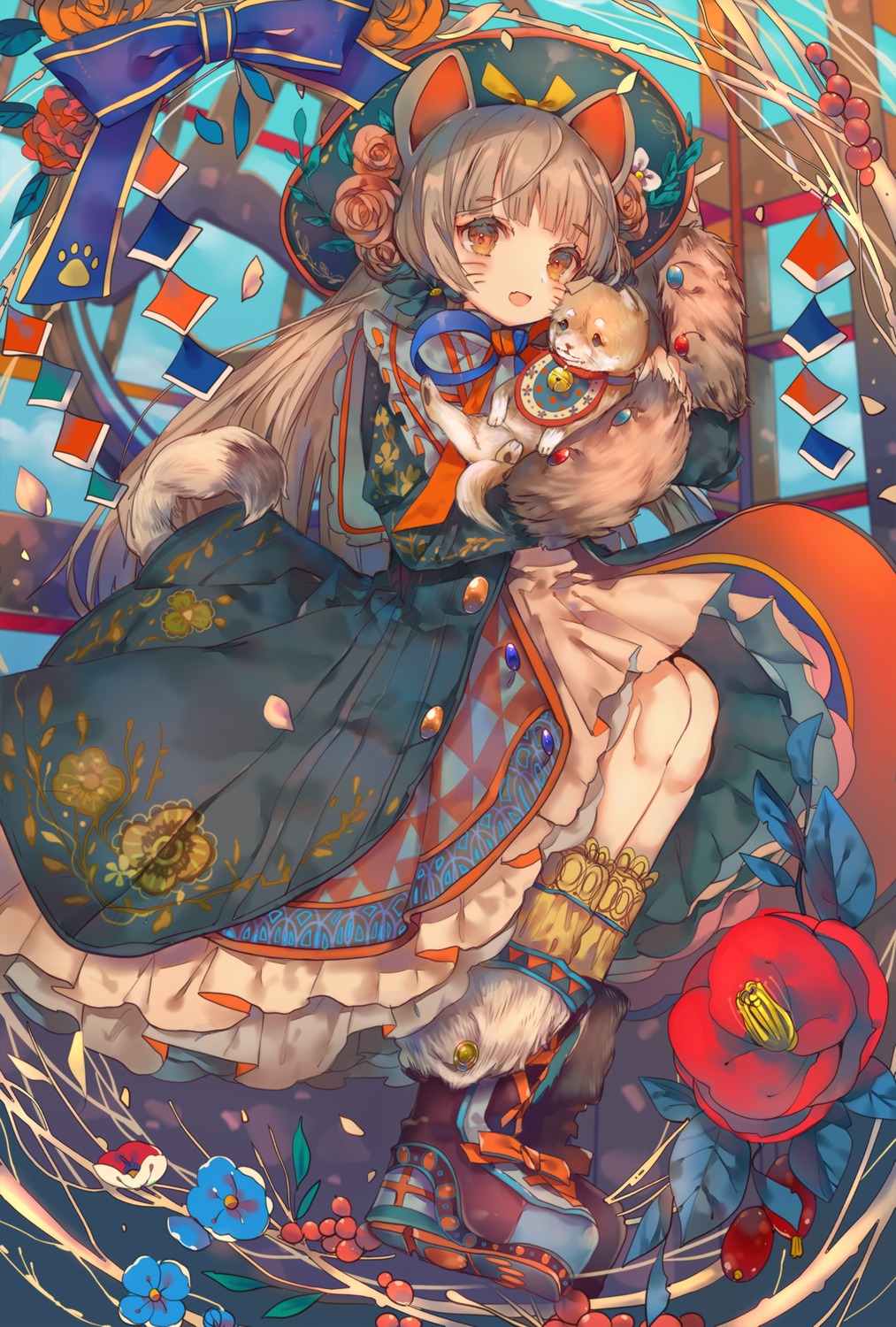 animal_ears, cha_goma, dress, tail