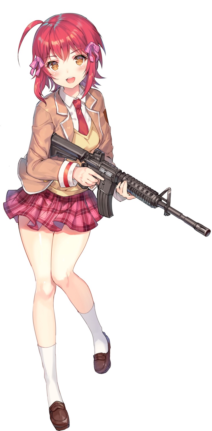 bullet_girls, gun, momoko_(momopoco), seifuku