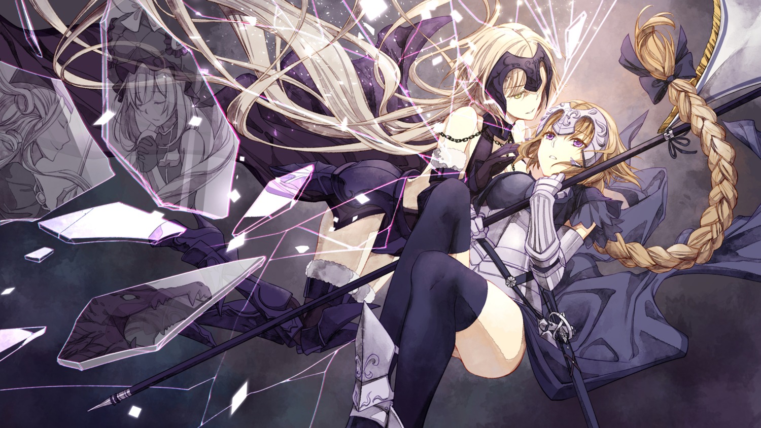 armor, fate/grand_order, heels, jeanne_d'arc, jeanne_d'arc_(fate), jeanne_d'arc_alter_(fate), jh, marie_antoinette_(fate)