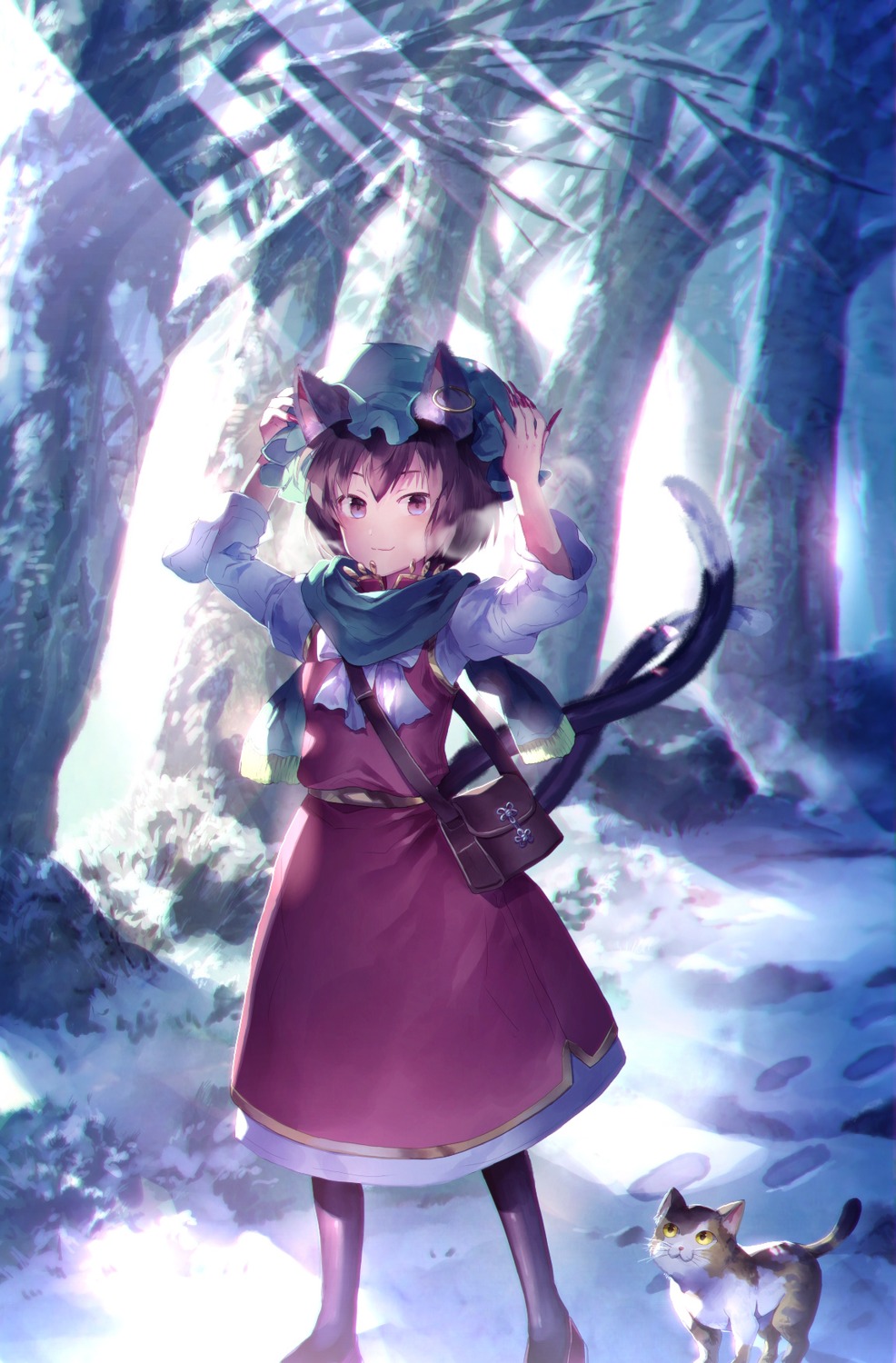 animal_ears, chen, neko, nekomimi, sunakumo, tail, touhou