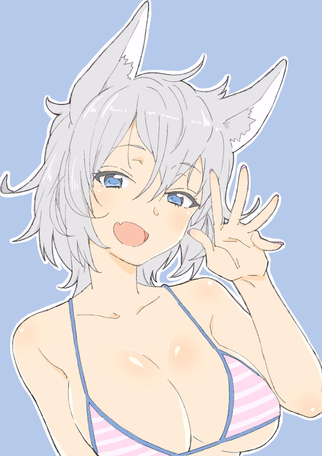 animal_ears, bikini_top, cleavage, honda_keiichi, swimsuits, underboob