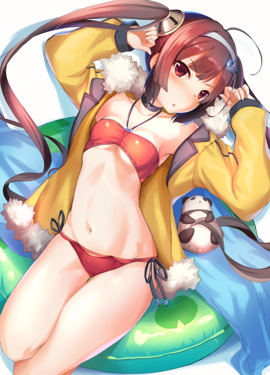 azur_lane, bikini, dobunezumi, open_shirt, ping_hai_(azur_lane), swimsuits, underboob