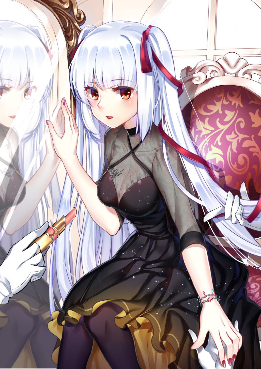 aer_(tengqiu), dress, essex_(zhanjianshaonv), pantyhose, see_through, zhanjianshaonv