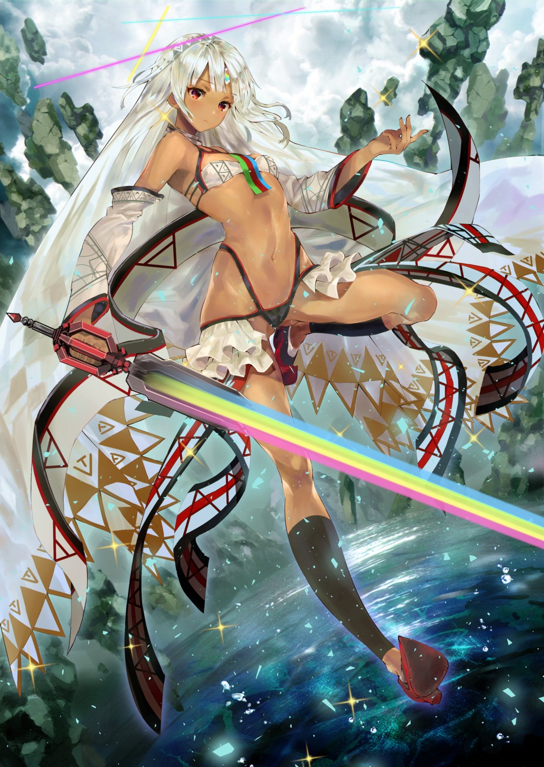 attila_(fate/grand_order), bikini, fate/extella, fate/extra, fate/grand_order, fate/stay_night, heels, hitaki_yuu
