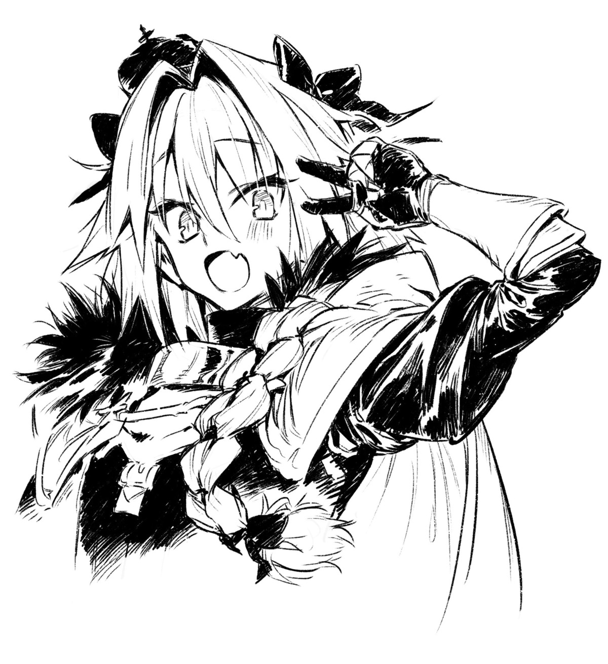 astolfo_(fate), chomoran, fate/apocrypha, fate/grand_order, fate/stay_night, monochrome, sketch, trap