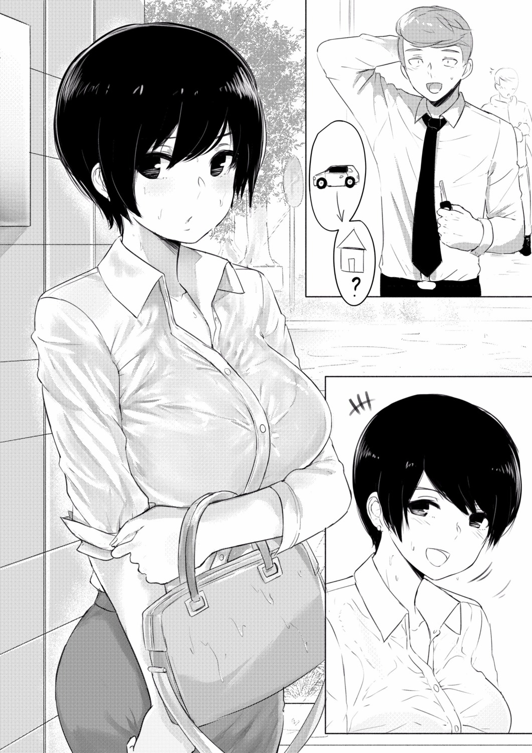 business_suit, monochrome, norman_maggot, wet_clothes