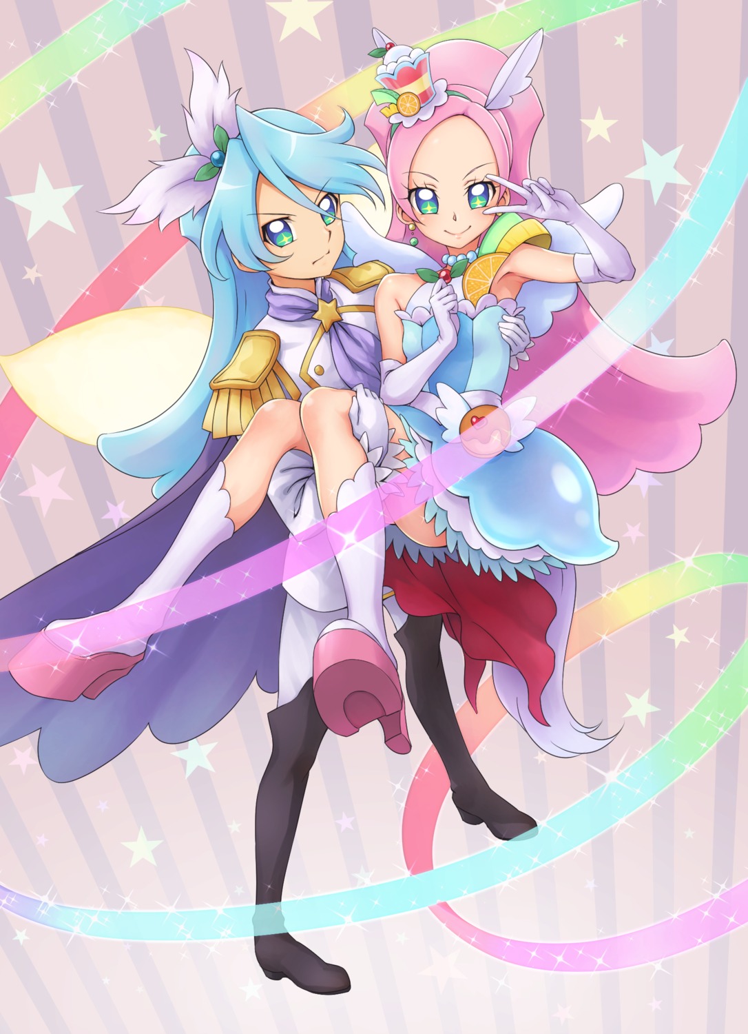 chocokin, dress, heels, julio_(precure), kirahoshi_ciel, kirakira_precure_a_la_mode, precure, wings