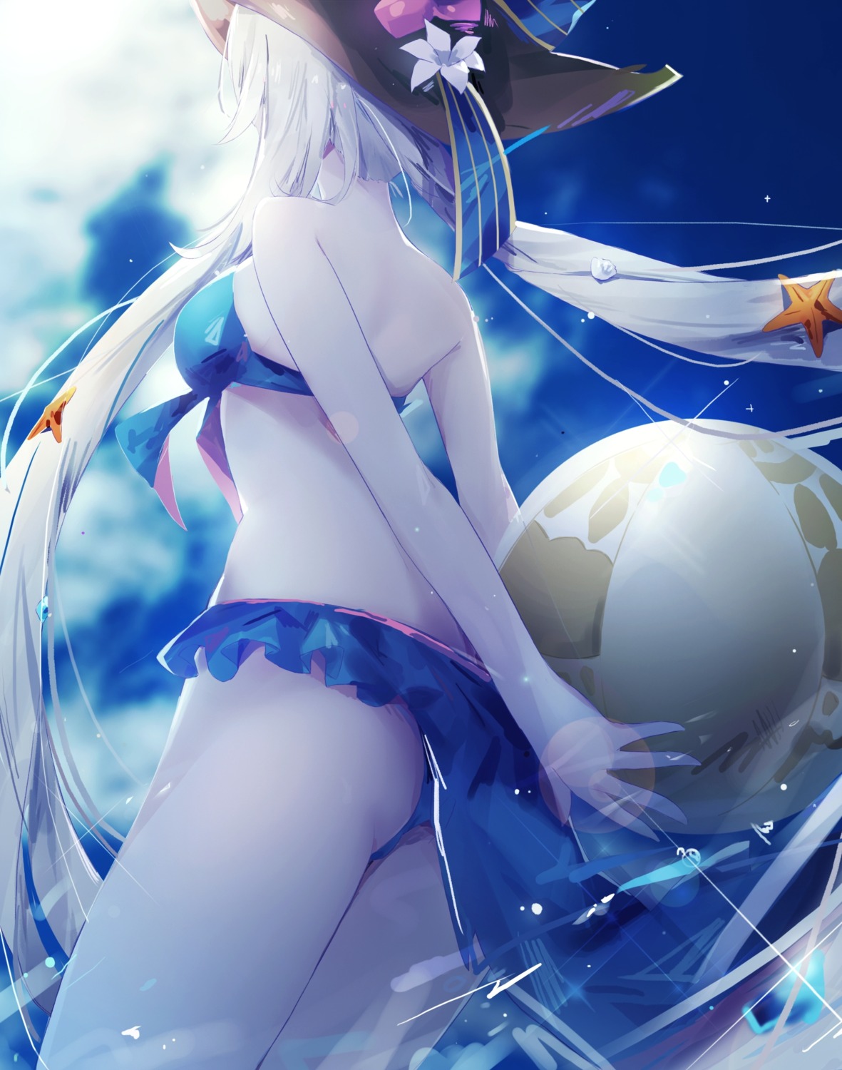 ass, bikini, fate/grand_order, marie_antoinette_(fate), swimsuits, tr_(hareru)