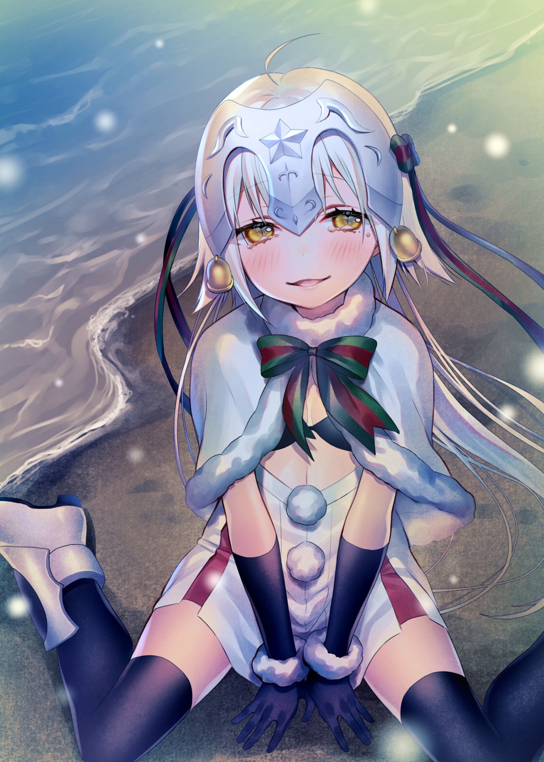 fate/grand_order, jeanne_d'arc_alter_santa_lily, shirakosei, thighhighs