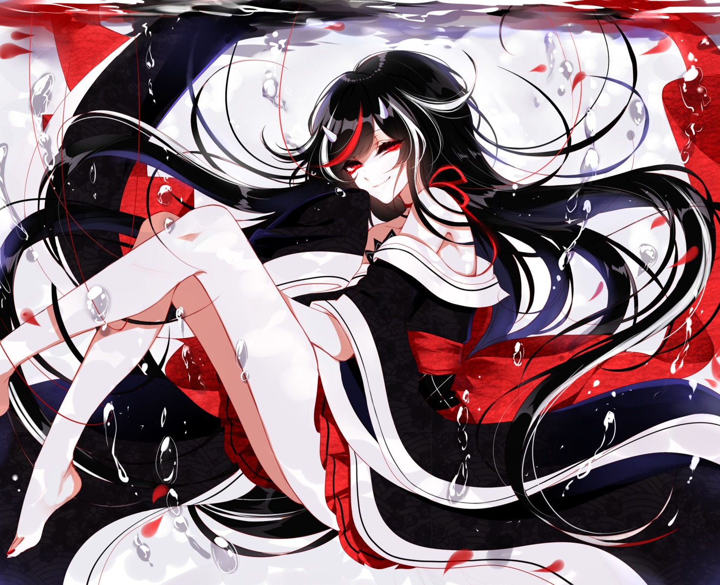 horns, kijin_seija, kimono, sheya, touhou