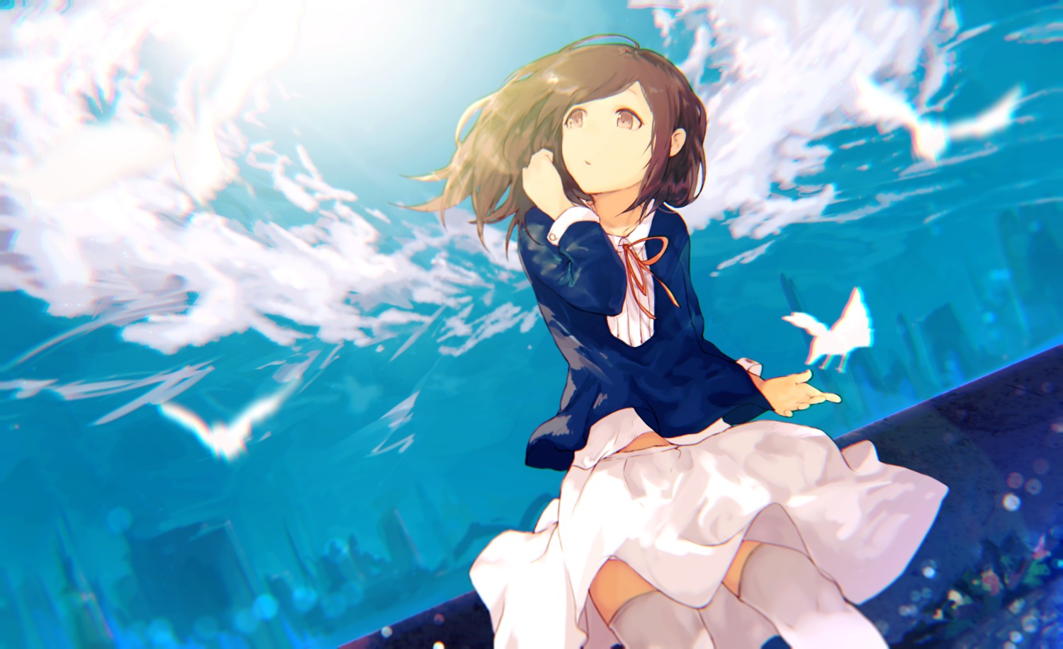 fifuth, seifuku, thighhighs