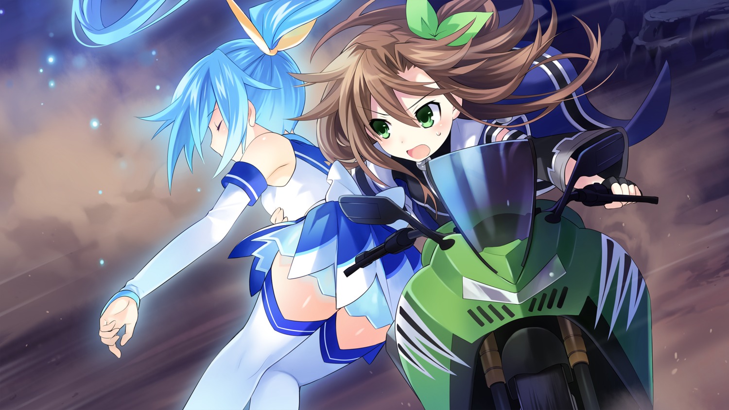 choujigen_game_neptune, game_cg, hatsumi_sega, if_(choujigen_game_neptune), thighhighs, tsunako