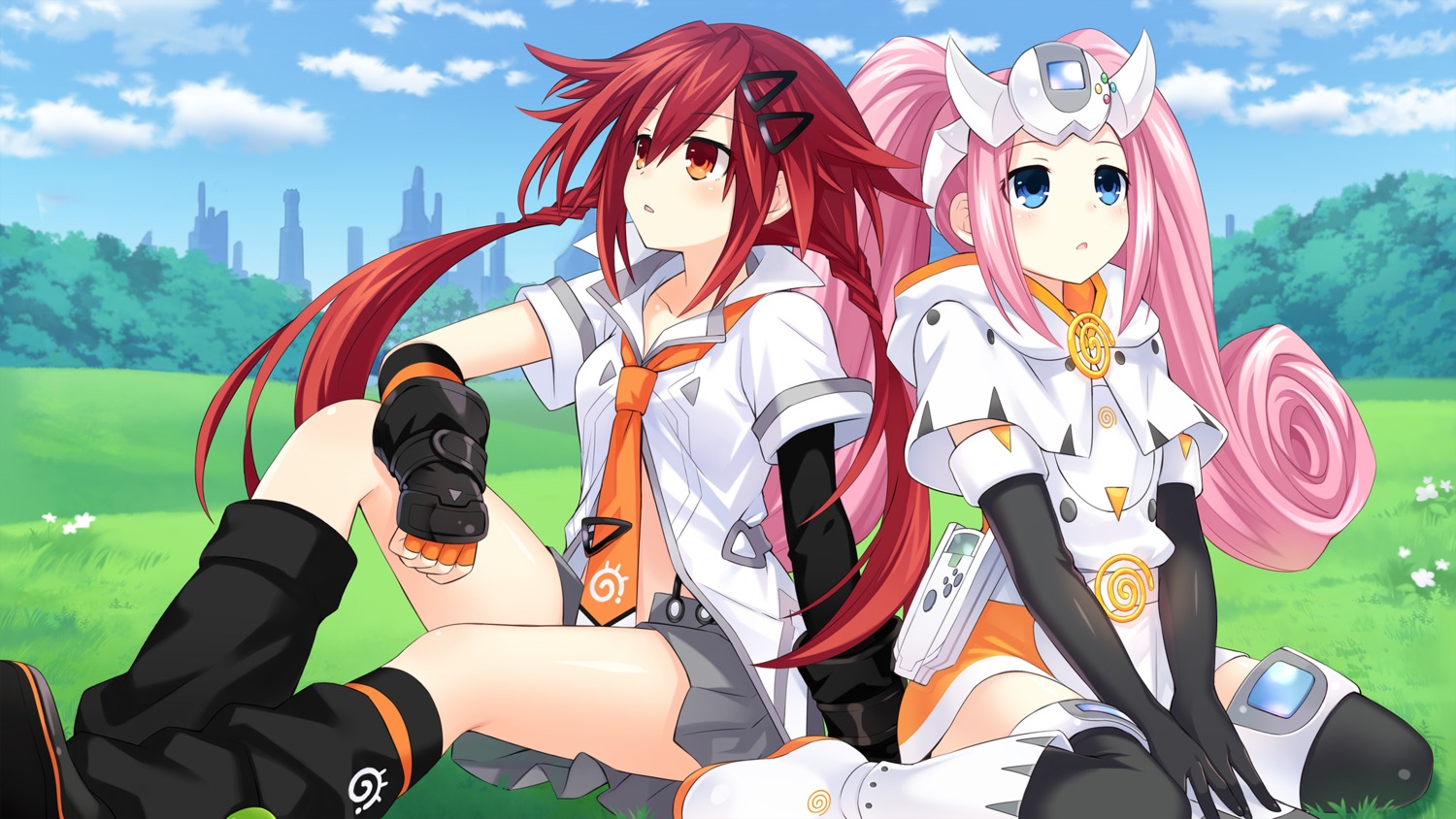 choujigen_game_neptune, game_cg, possible_duplicate, sega_dreamcast_(sega_hard_girls), sega_hard_girls, tennouboshi_uzume, thighhighs, tsunako