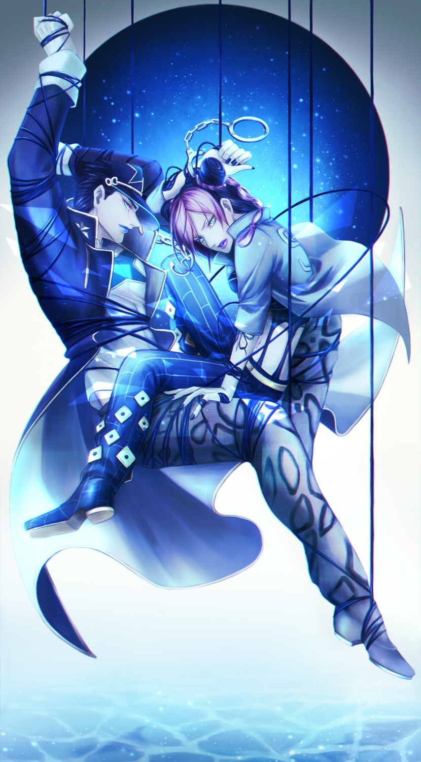 alo, jojo_no_kimyou_na_bouken, jojo_no_kimyou_na_bouken_part_6:_stone_ocean, kuujou_jolyne, kuujou_joutarou, tattoo