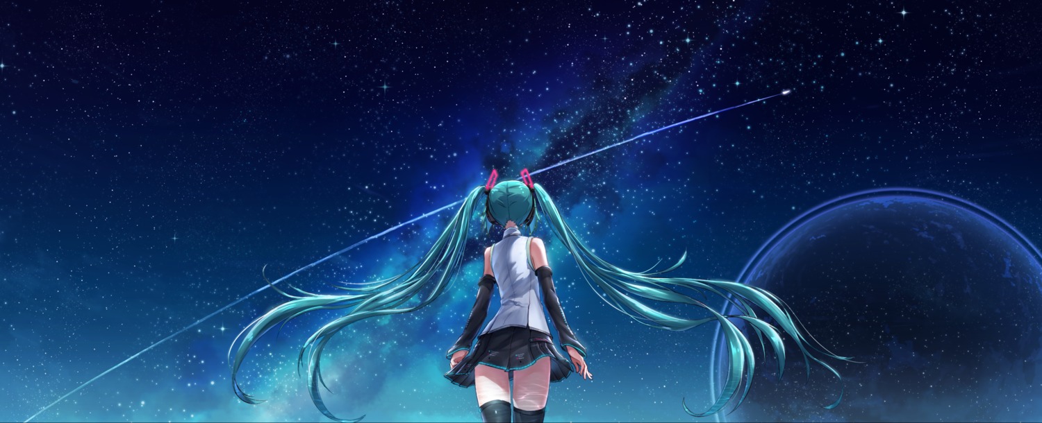 hatsune_miku, jirofly, thighhighs, vocaloid