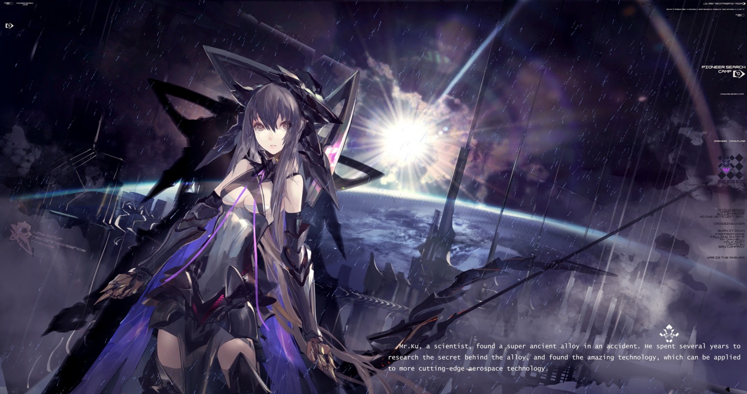 armor, cleavage, kiwamu, pixiv_fantasia, thighhighs