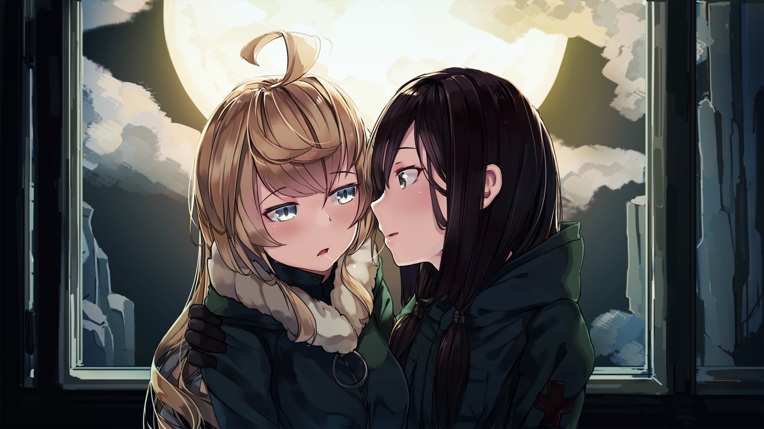chito_(shoujo_shuumatsu_ryokou), natori_youkai, shoujo_shuumatsu_ryokou, uniform, wallpaper, yuri, yuri_(shoujo_shuumatsu_ryokou)