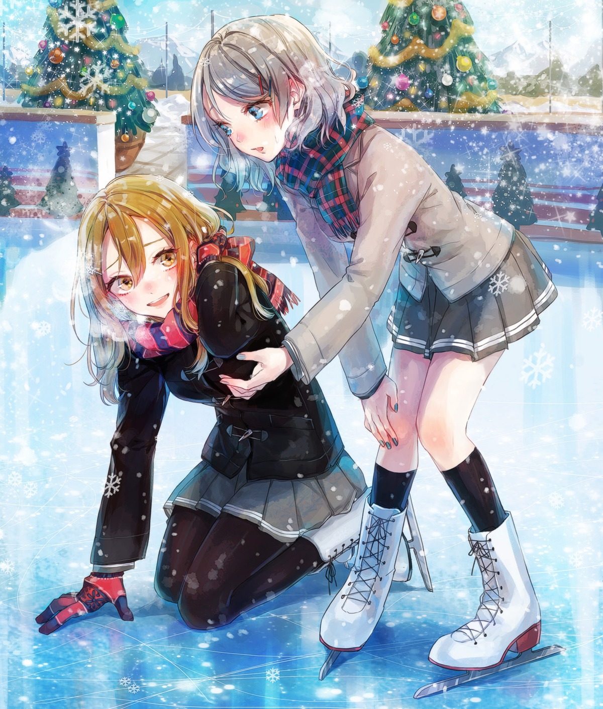 christmas, heels, kunikida_hanamaru, love_live!_(series), love_live!_sunshine!!, pantyhose, seifuku, sudach_koppe