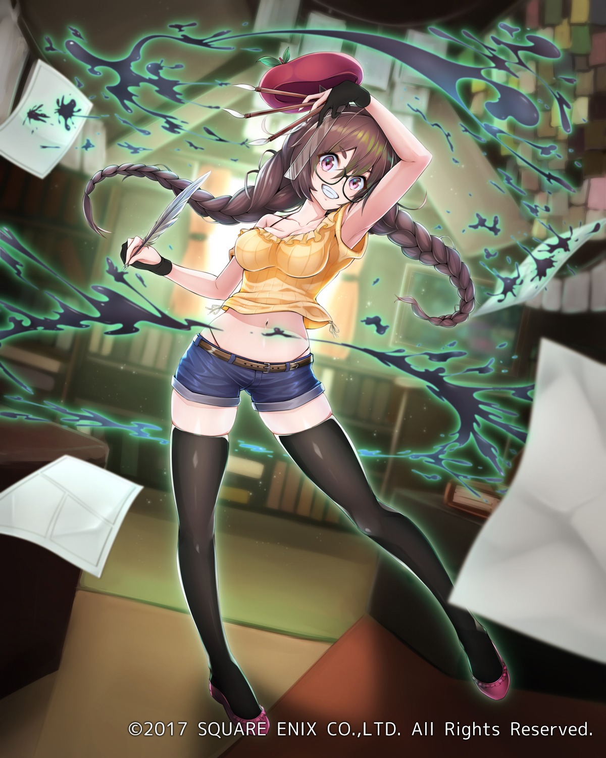 animal_ears, cleavage, mappaninatta, thighhighs, venus_rumble