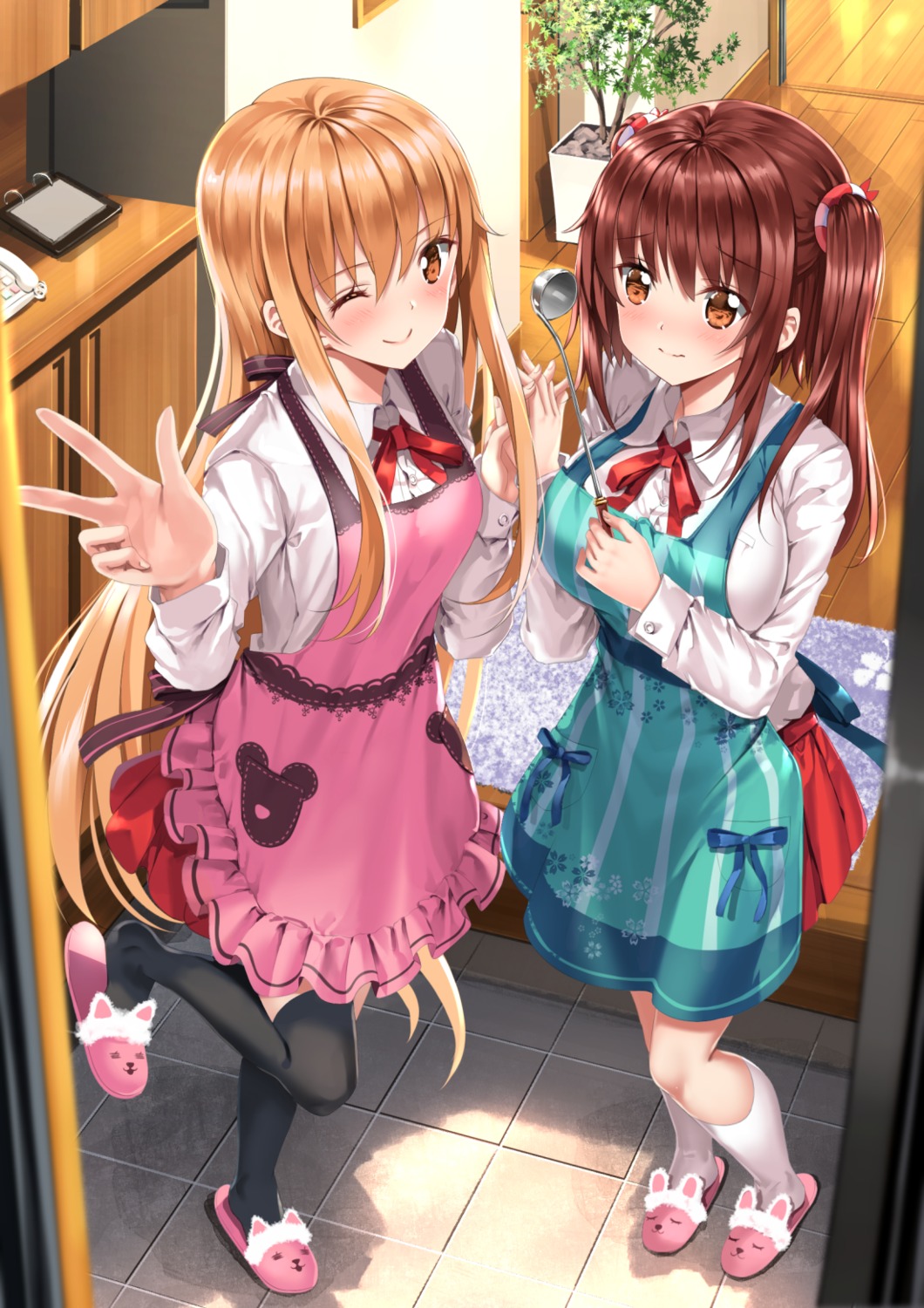 doma_umaru, ebina_nana, himouto!_umaru-chan, seifuku, swordsouls, thighhighs