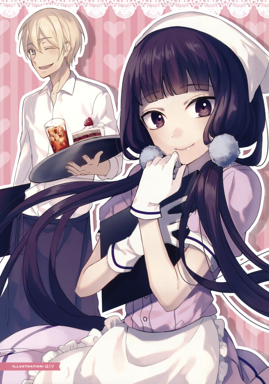 blend_s, color_issue, dino_(blend_s), hakuri, maid, sakuranomiya_maika, waitress