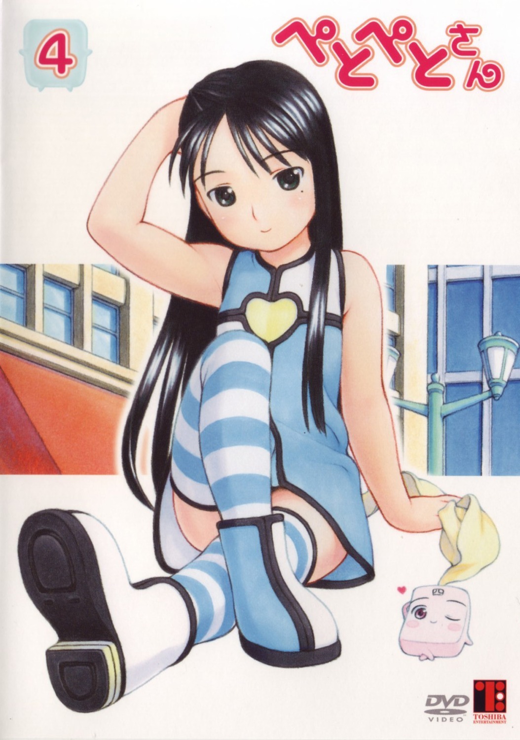 disc_cover, dress, konuri-chan, petopeto-san, sahara_chochomaru, screening, thighhighs, yug