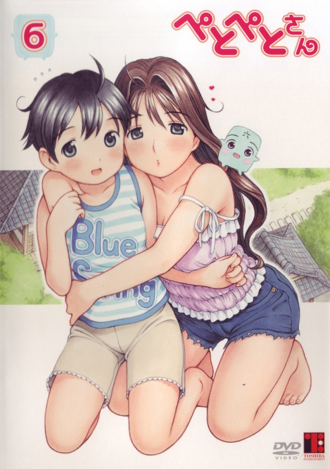 cleavage, disc_cover, feet, fujimura_hatoko, fujimura_maruko, konuri-chan, petopeto-san, screening, yug