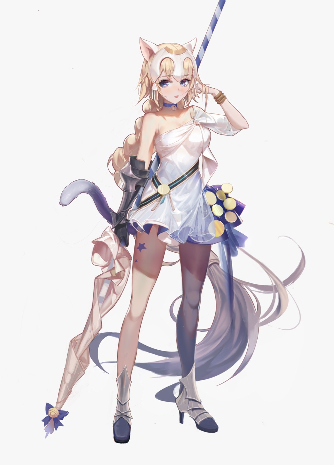 animal_ears, armor, dress, fate/apocrypha, fate/grand_order, fate/stay_night, heels, jeanne_d'arc