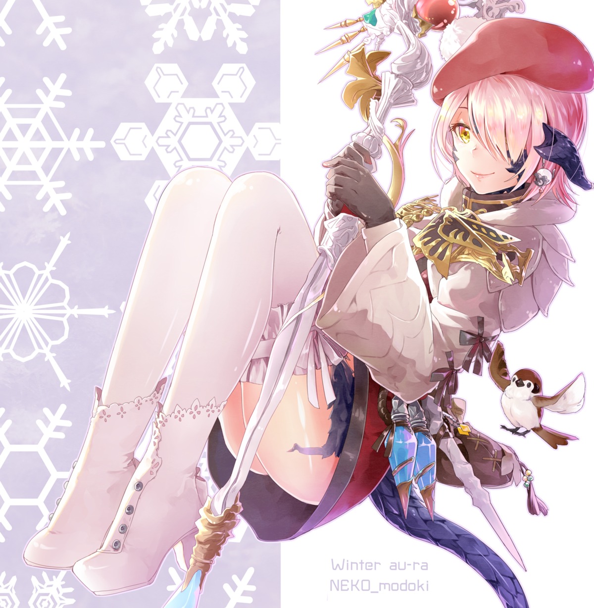 final_fantasy, final_fantasy_xiv, heels, lili_mdoki, thighhighs, weapon