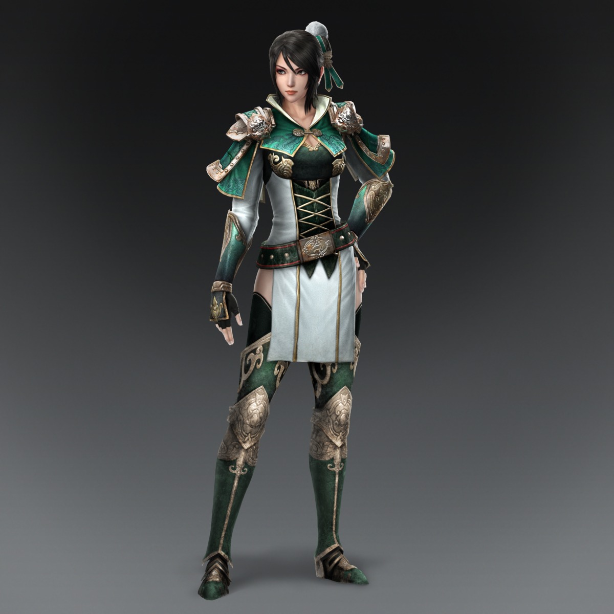 armor, cg, dynasty_warriors, dynasty_warriors_8, thighhighs, xing_cai