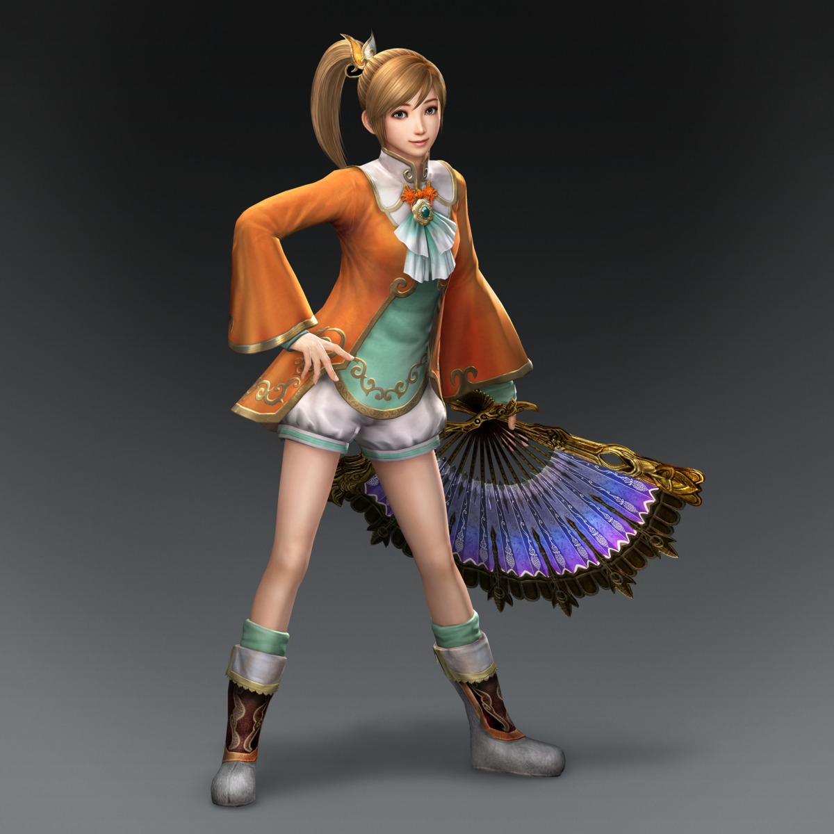 asian_clothes, cg, dynasty_warriors, dynasty_warriors_8, weapon, xiao_qiao