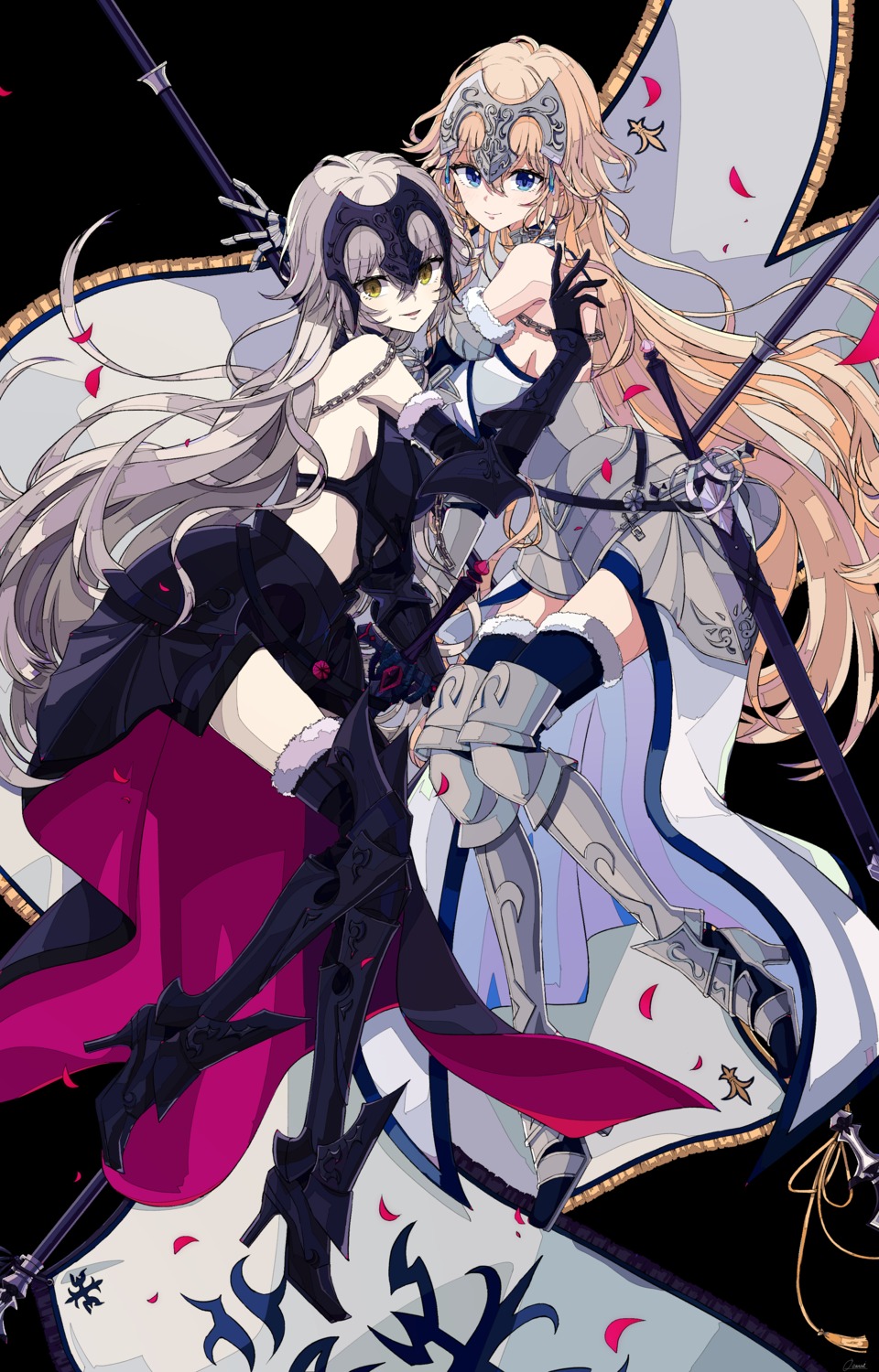 armor, fate/grand_order, heels, jeanne_d'arc, jeanne_d'arc_(fate), jeanne_d'arc_alter_(fate), osanai, sword
