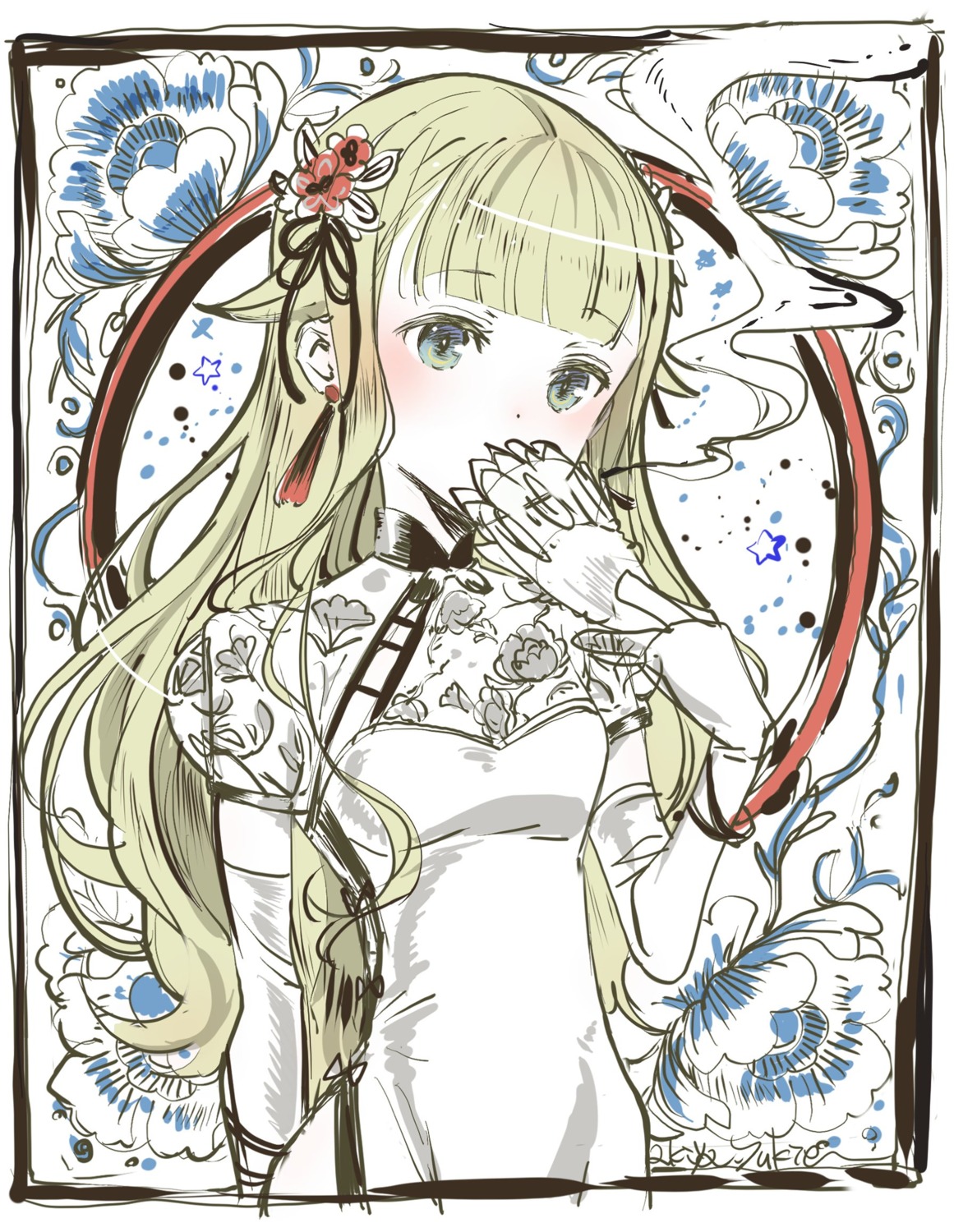 akiya_yukie, chinadress, princess_(princess_principal), princess_principal, sketch