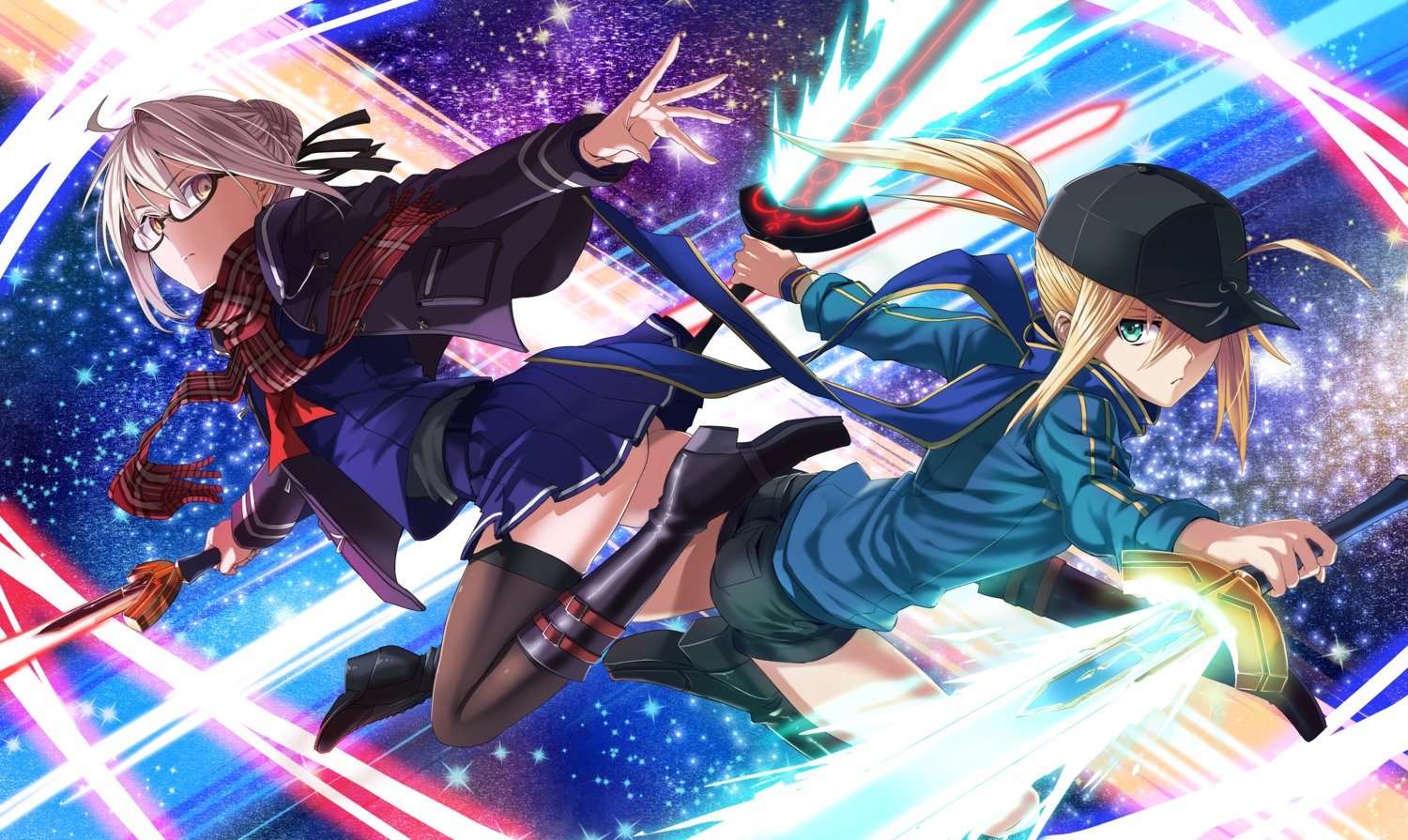 fate/grand_order, heels, heroine_x, heroine_x_alter, kiryuutyki, megane, seifuku, stockings