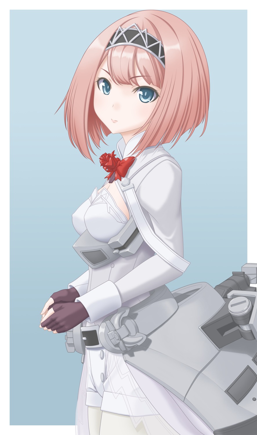 ark_royal_(kancolle), armor, cleavage, erect_nipples, gauron1786, kantai_collection, pantyhose