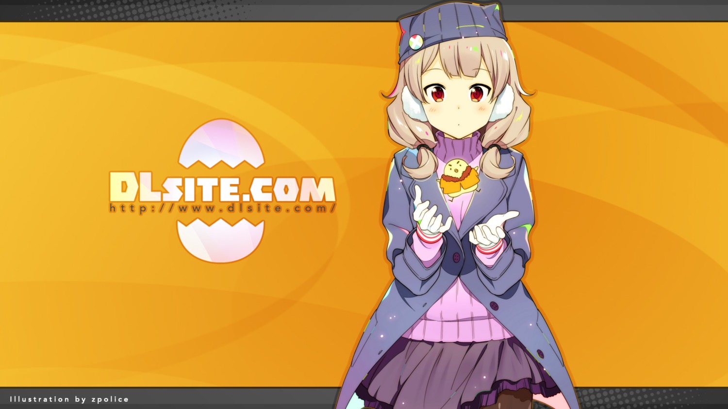 dlsite.com, pantyhose, sweater, wallpaper, zpolice