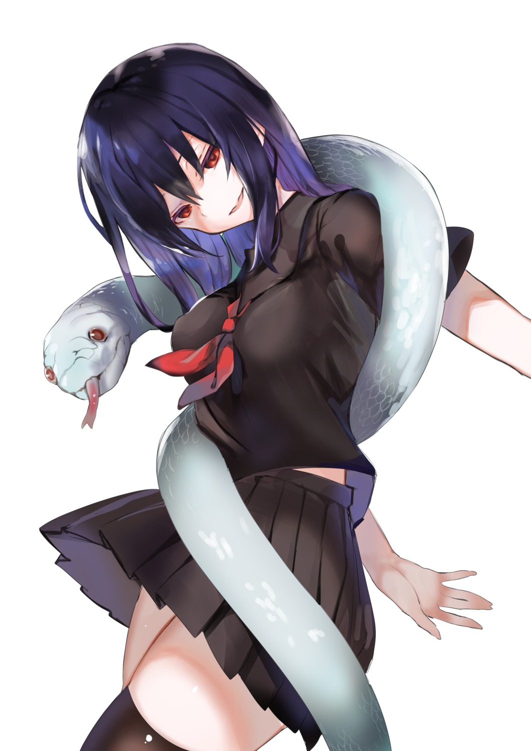 amamitsu_kousuke, seifuku, thighhighs