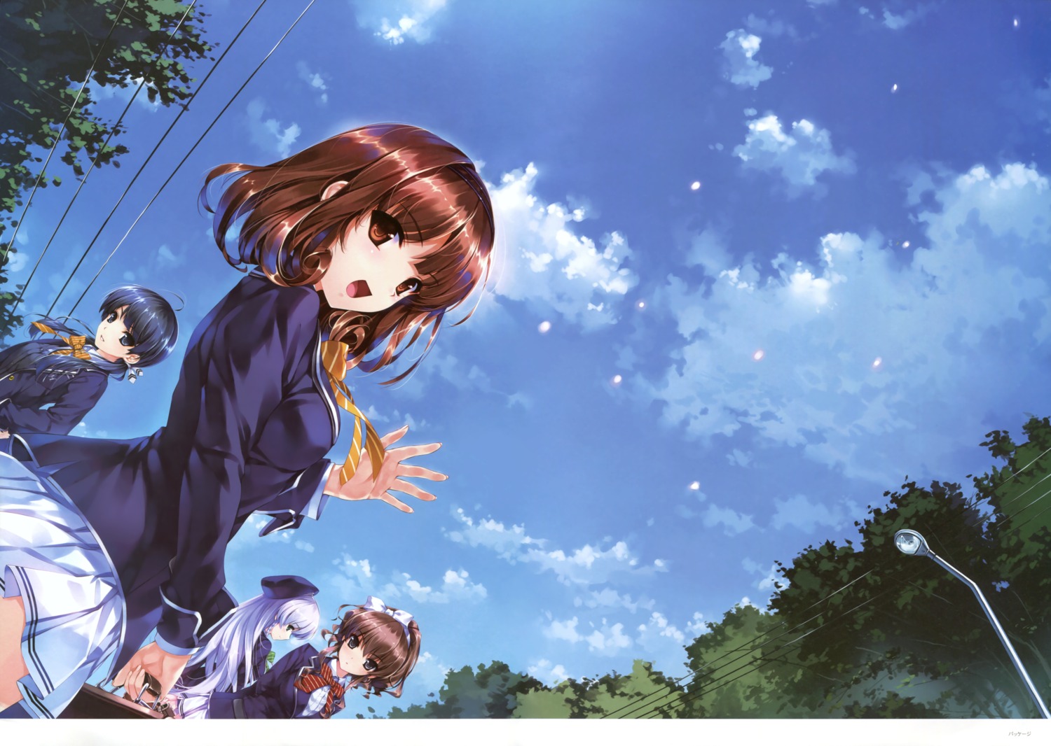furukawa_yui, hanamiya_nagisa, hasekura_airi, kuroya_shinobu, landscape, misaki_kurehito, sasaki_kaori, seifuku