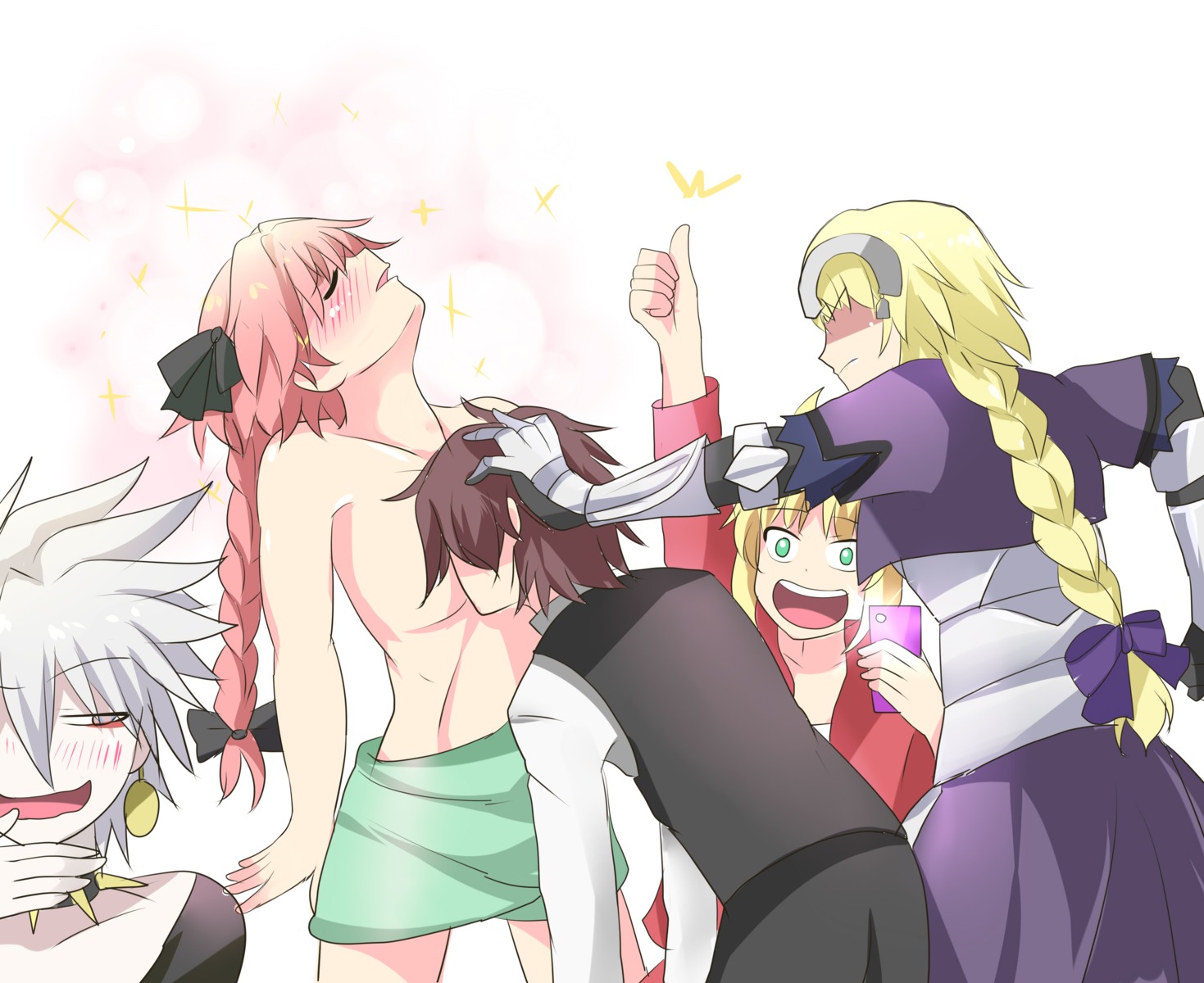 armor, astolfo_(fate), fate/apocrypha, fate/stay_night, ikazu401, jeanne_d'arc, jeanne_d'arc_(fate), karna_(fate)
