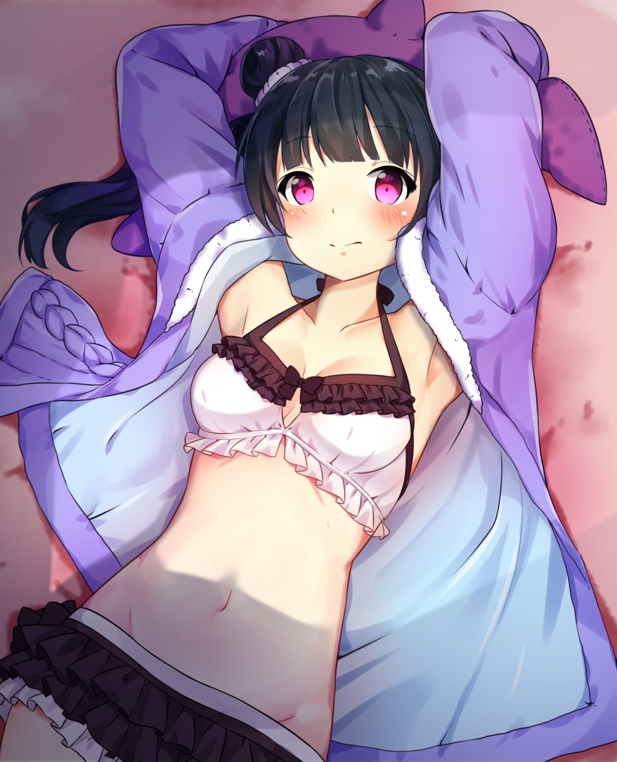 bikini, cleavage, hey_xander, love_live!_(series), love_live!_sunshine!!, open_shirt, swimsuits, tsushima_yoshiko