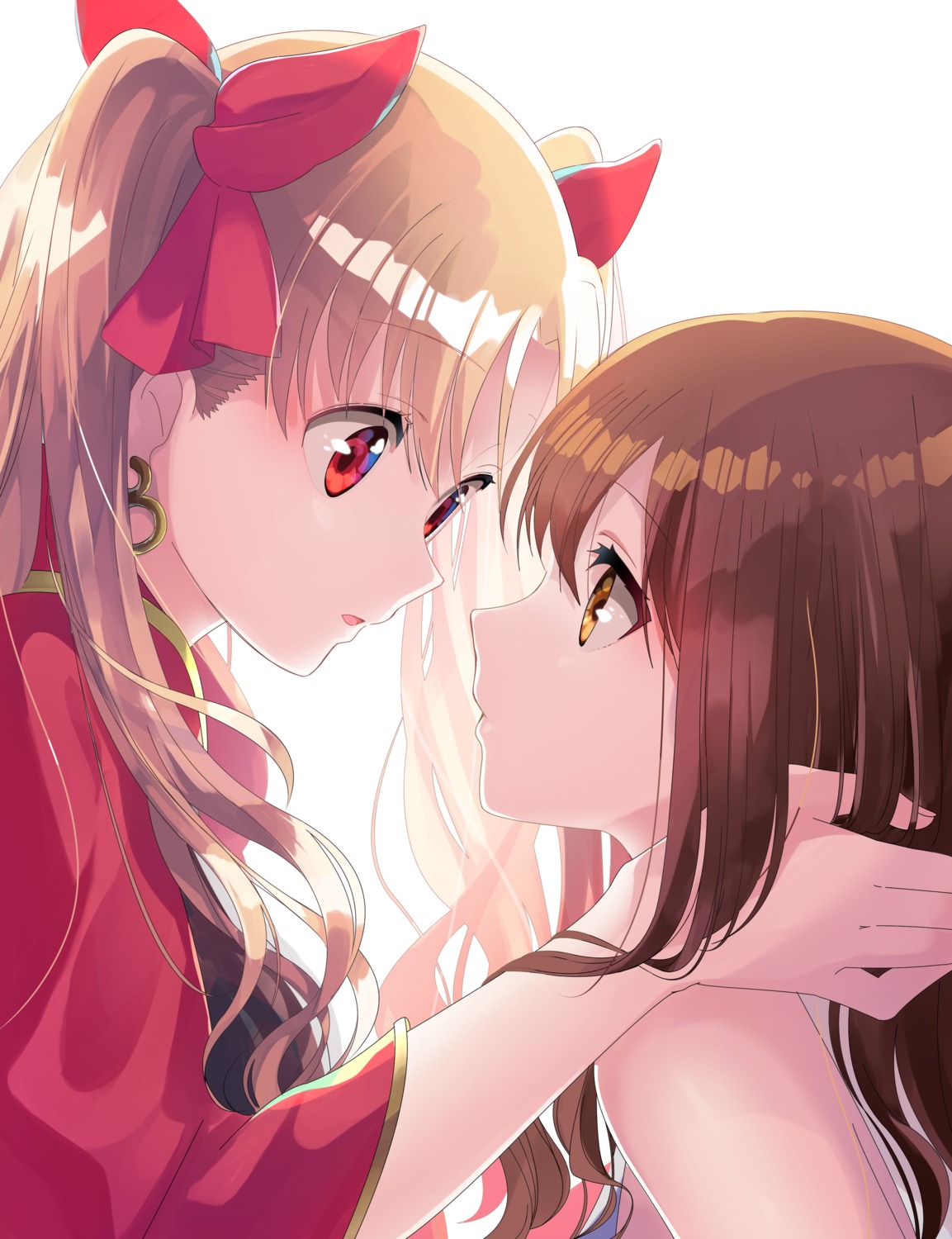 chabashira_(otya), ereshkigal_(fate), fate/extra, fate/grand_order, fate/stay_night, kishinami_hakuno_(female), yuri