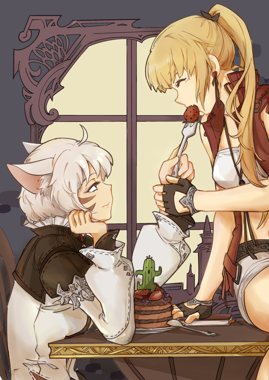 animal_ears, final_fantasy, final_fantasy_xiv, lb_kkk, miqo'te, y'shtola